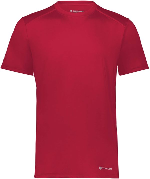 Am image of a Custom Holloway Coolcore Essential Tee in Scarlet!
