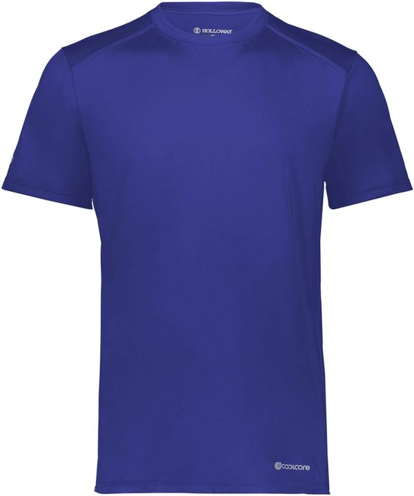 Am image of a Custom Holloway Youth Coolcore Essential Tee in Purple!