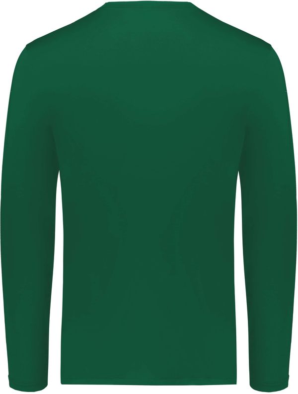 Am image of a Custom Holloway Coolcore Essential Long Sleeve Tee in Dark Green!