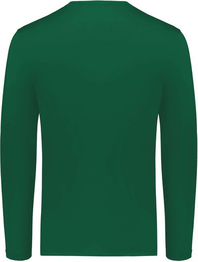 Am image of a Custom Holloway Coolcore Essential Long Sleeve Tee in Dark Green!