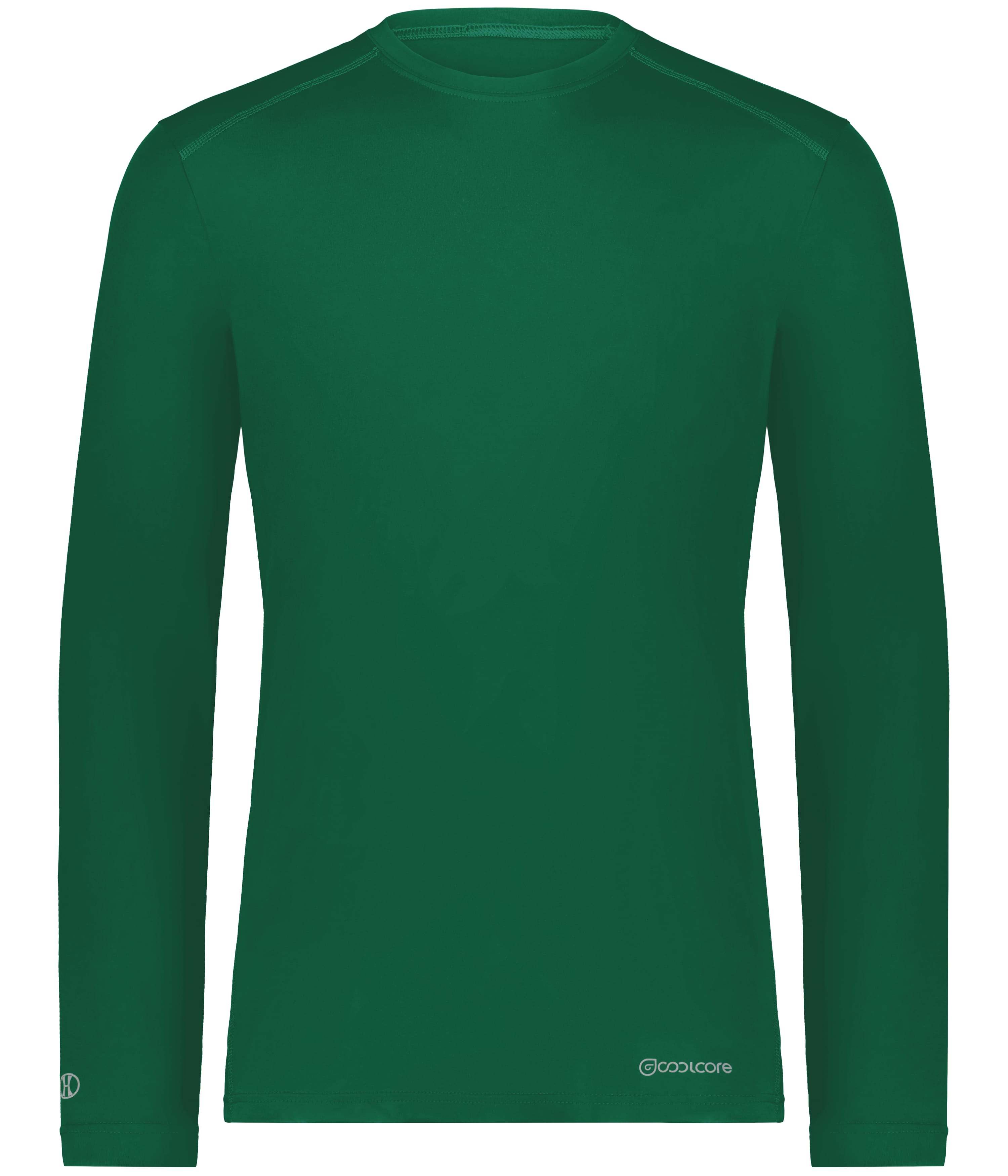 Holloway Coolcore Essential Long Sleeve Tee in Dark Green