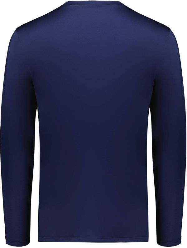 Am image of a Custom Holloway Youth Coolcore Essential Long Sleeve Tee in Navy!