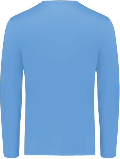 Am image of a Custom Holloway Coolcore Essential Long Sleeve Tee in Columbia Blue!