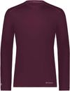 Am image of a Custom Holloway Coolcore Essential Long Sleeve Tee in Maroon!