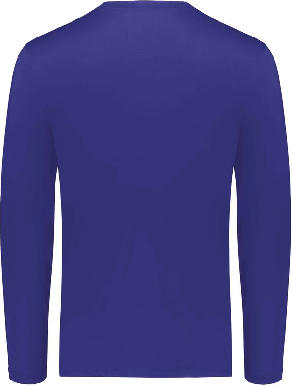 Am image of a Custom Holloway Coolcore Essential Long Sleeve Tee in Purple!