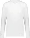 Am image of a Custom Holloway Ladies Coolcore Essential Long Sleeve Tee in White!