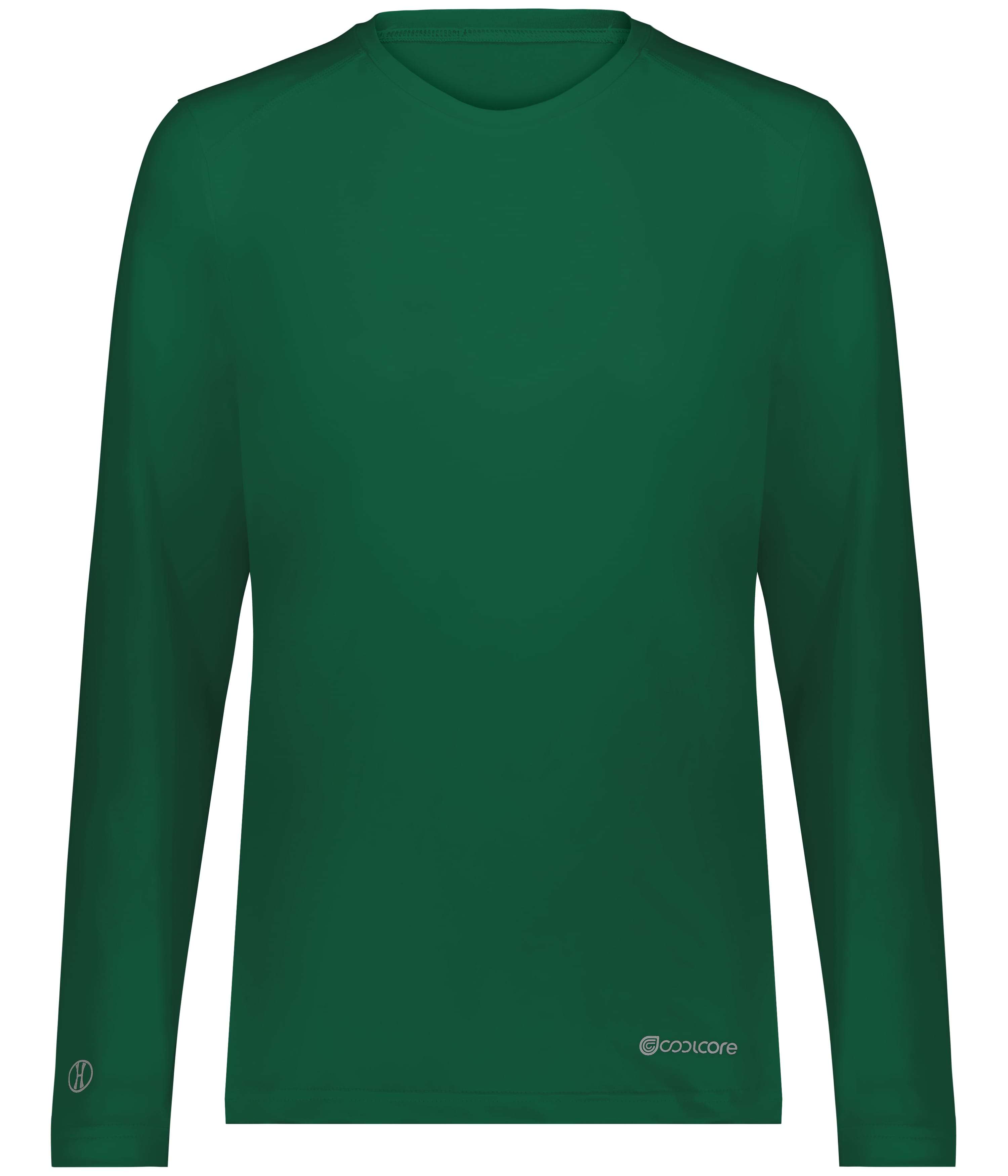 Holloway Ladies Coolcore Essential Long Sleeve Tee in Dark Green