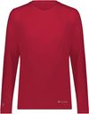 Am image of a Custom Holloway Ladies Coolcore Essential Long Sleeve Tee in Scarlet!