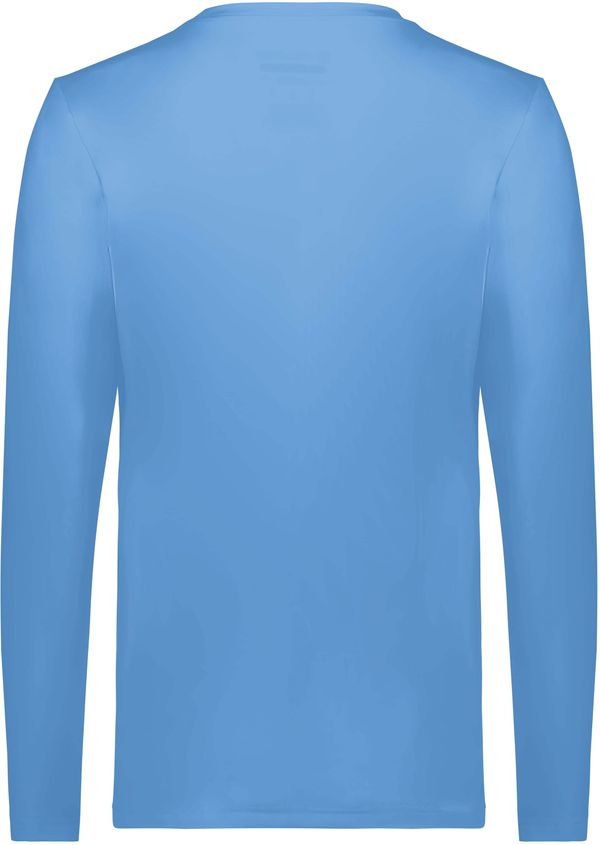 Am image of a Custom Holloway Ladies Coolcore Essential Long Sleeve Tee in Columbia Blue!