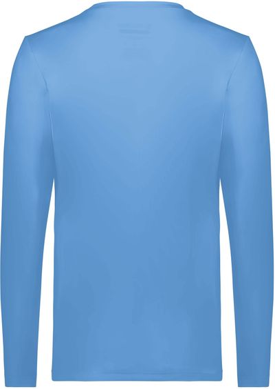 Am image of a Custom Holloway Ladies Coolcore Essential Long Sleeve Tee in Columbia Blue!