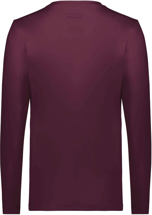 Am image of a Custom Holloway Ladies Coolcore Essential Long Sleeve Tee in Maroon!