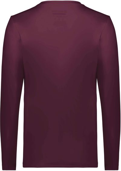 Am image of a Custom Holloway Ladies Coolcore Essential Long Sleeve Tee in Maroon!