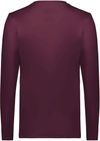 Am image of a Custom Holloway Ladies Coolcore Essential Long Sleeve Tee in Maroon!