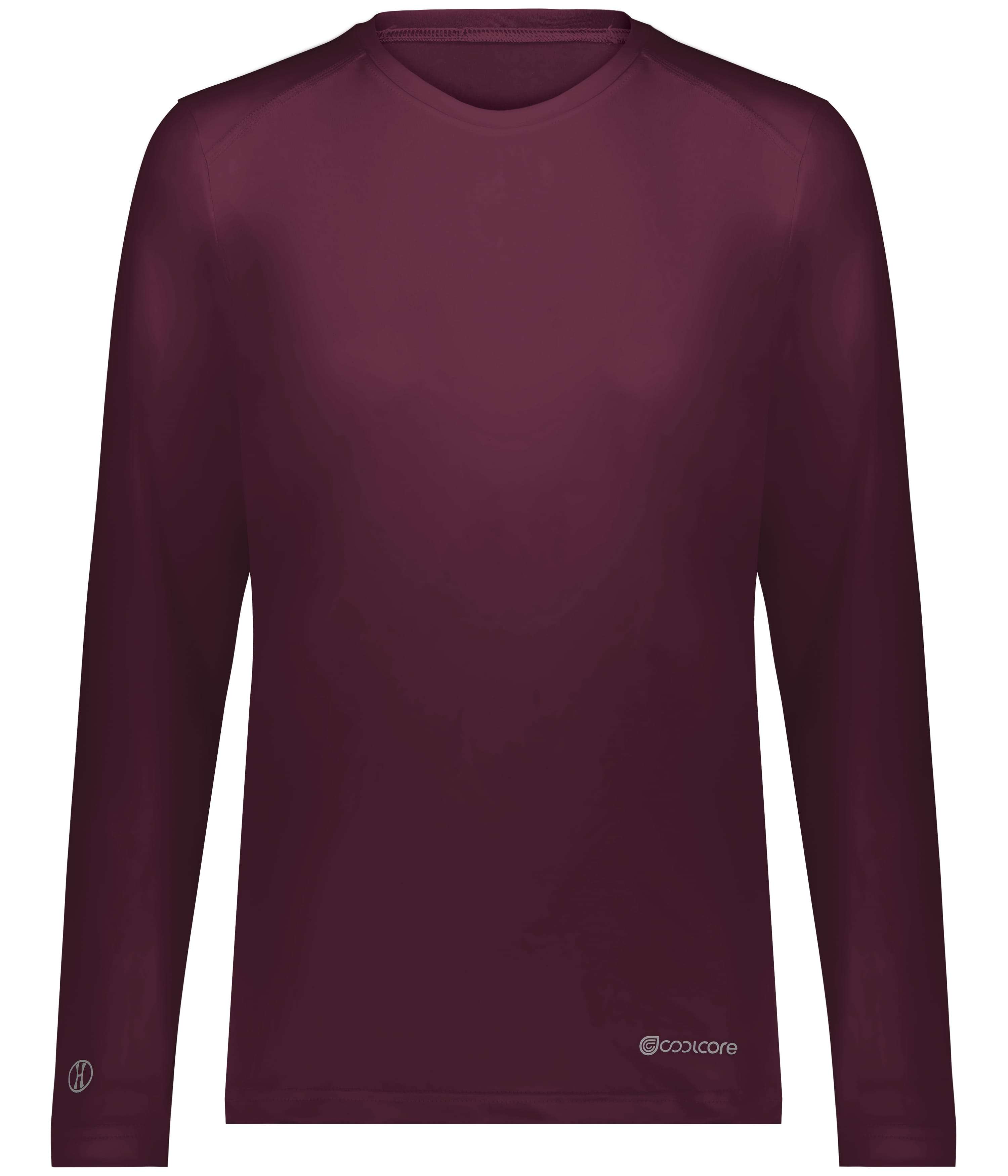 Holloway Ladies Coolcore Essential Long Sleeve Tee in Maroon