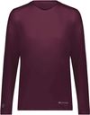 Am image of a Custom Holloway Ladies Coolcore Essential Long Sleeve Tee in Maroon!