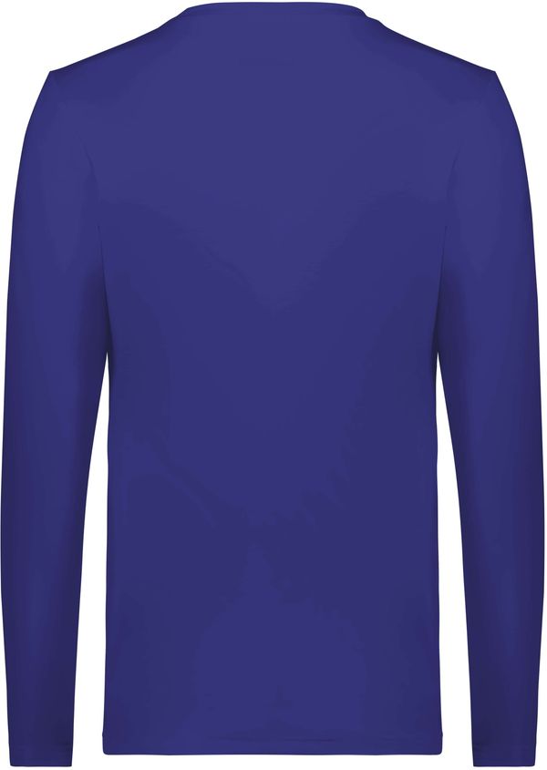 Am image of a Custom Holloway Ladies Coolcore Essential Long Sleeve Tee in Purple!