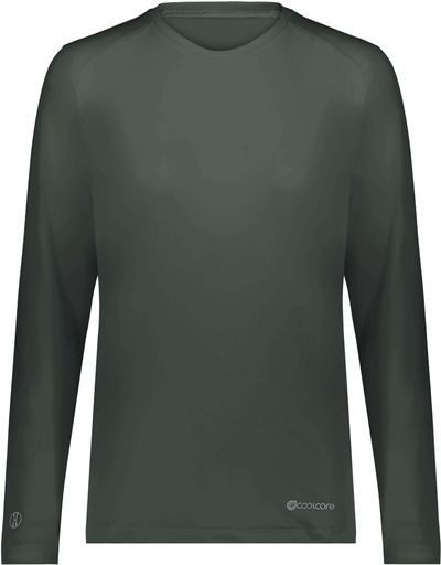 Am image of a Custom Holloway Ladies Coolcore Essential Long Sleeve Tee in Iron!