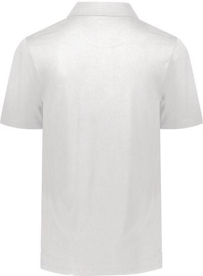 Am image of a Custom Holloway Repreve Eco Polo in White!