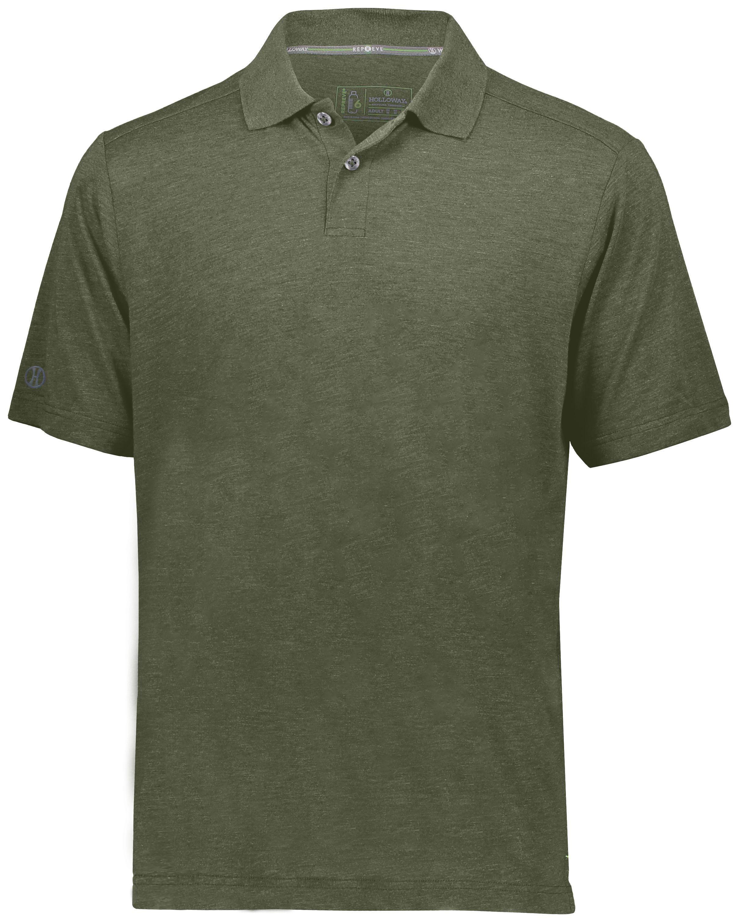 Holloway Repreve Eco Polo in Olive Heather