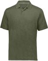 Am image of a Custom Holloway Repreve Eco Polo in Olive Heather!