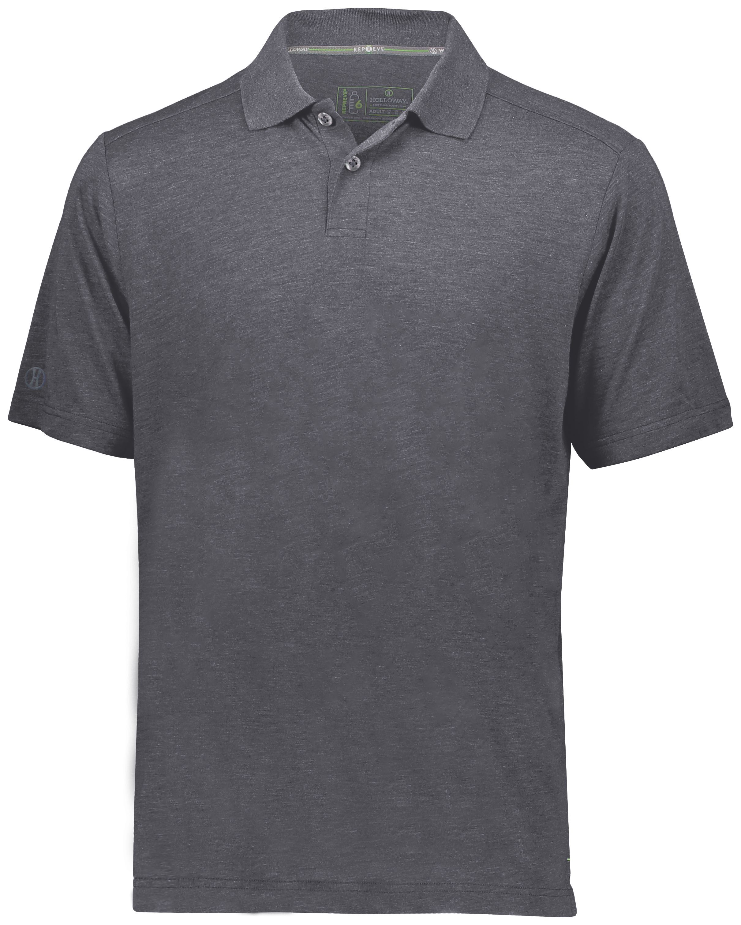 Holloway Repreve Eco Polo in Carbon Heather
