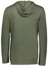 Am image of a Custom Holloway Repreve Eco Hoodie in Olive Heather!