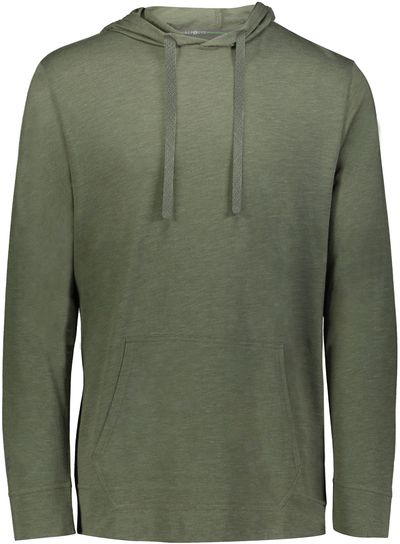 Am image of a Custom Holloway Repreve Eco Hoodie in Olive Heather!