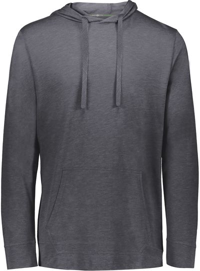 Am image of a Custom Holloway Repreve Eco Hoodie in Carbon Heather!