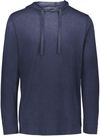 Am image of a Custom Holloway Repreve Eco Hoodie in Navy Heather!