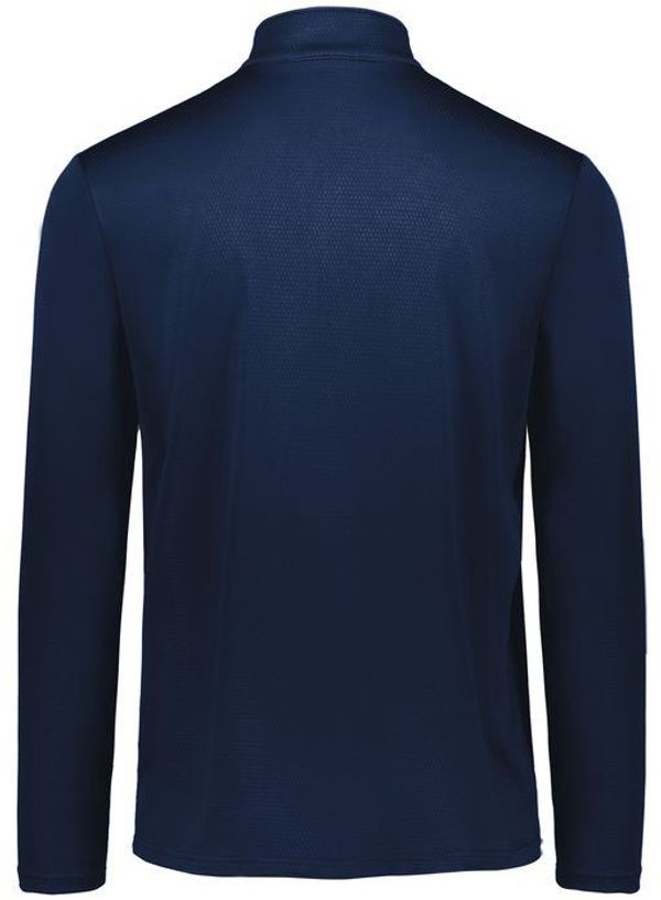 Am image of a Custom Holloway Prism Bold Quarter Zip Pullover in Navy/White!