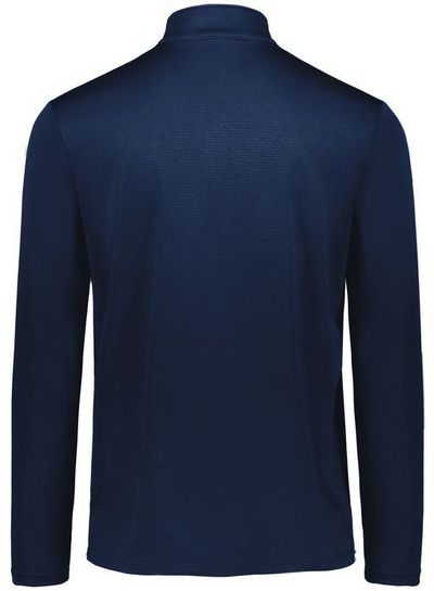 Am image of a Custom Holloway Prism Bold Quarter Zip Pullover in Navy/White!