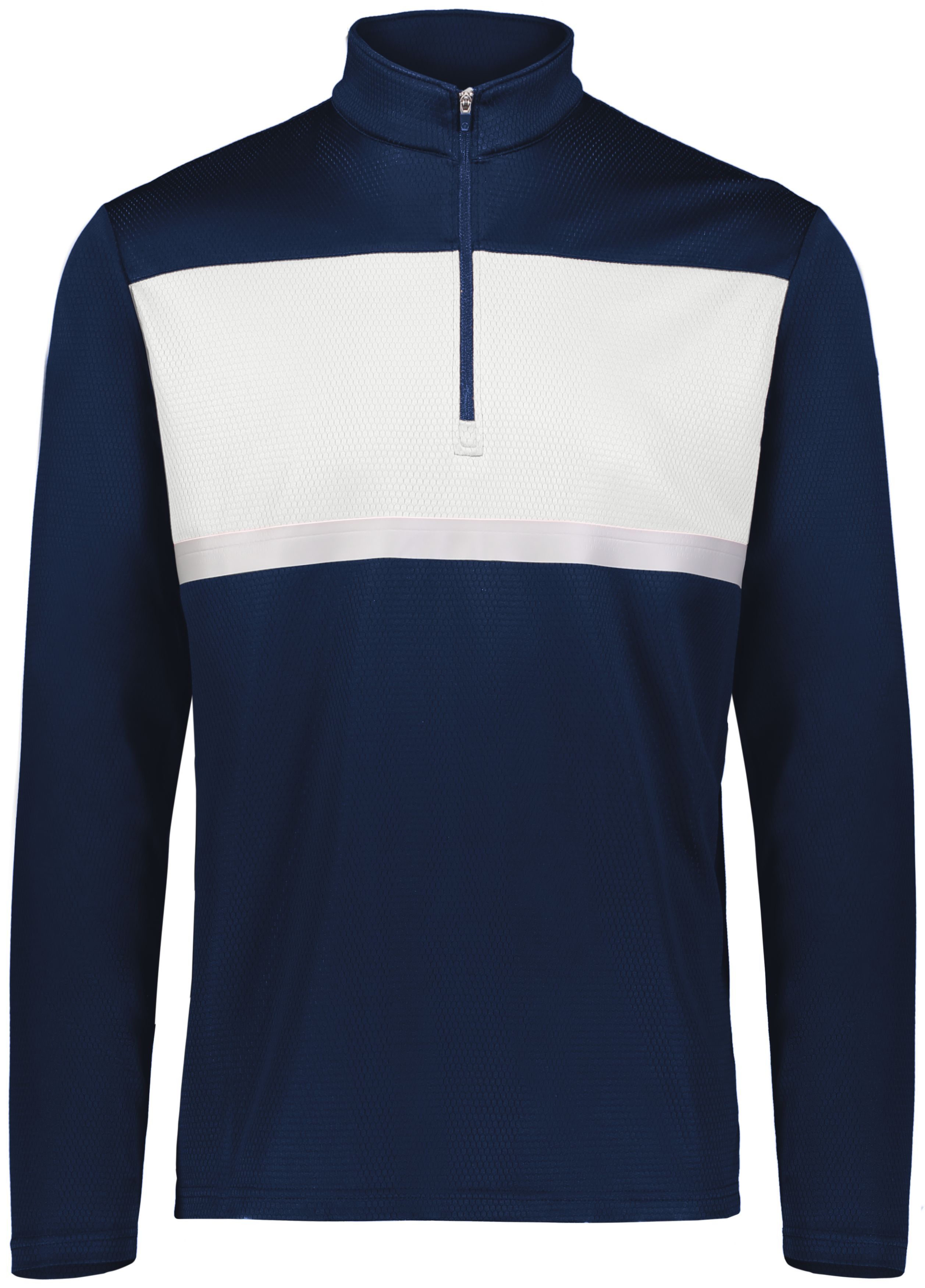 Holloway Prism Bold Quarter Zip Pullover in Navy/White