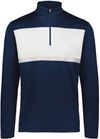 Am image of a Custom Holloway Prism Bold Quarter Zip Pullover in Navy/White!