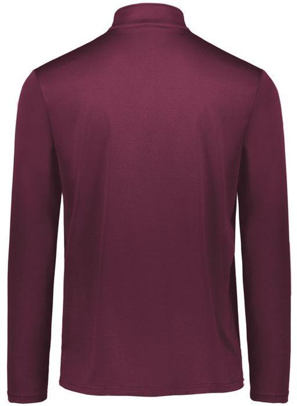 Am image of a Custom Holloway Prism Bold Quarter Zip Pullover in Maroon/White!