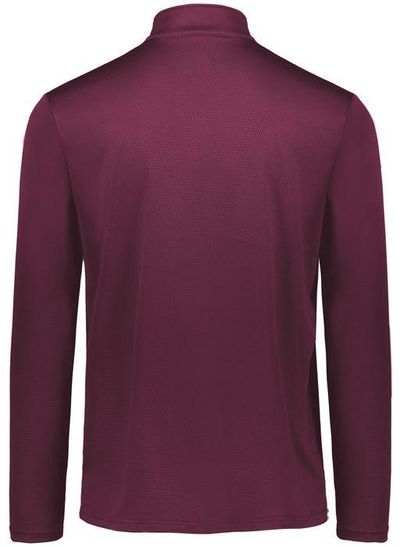 Am image of a Custom Holloway Prism Bold Quarter Zip Pullover in Maroon/White!