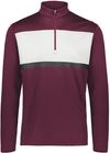 Am image of a Custom Holloway Prism Bold Quarter Zip Pullover in Maroon/White!