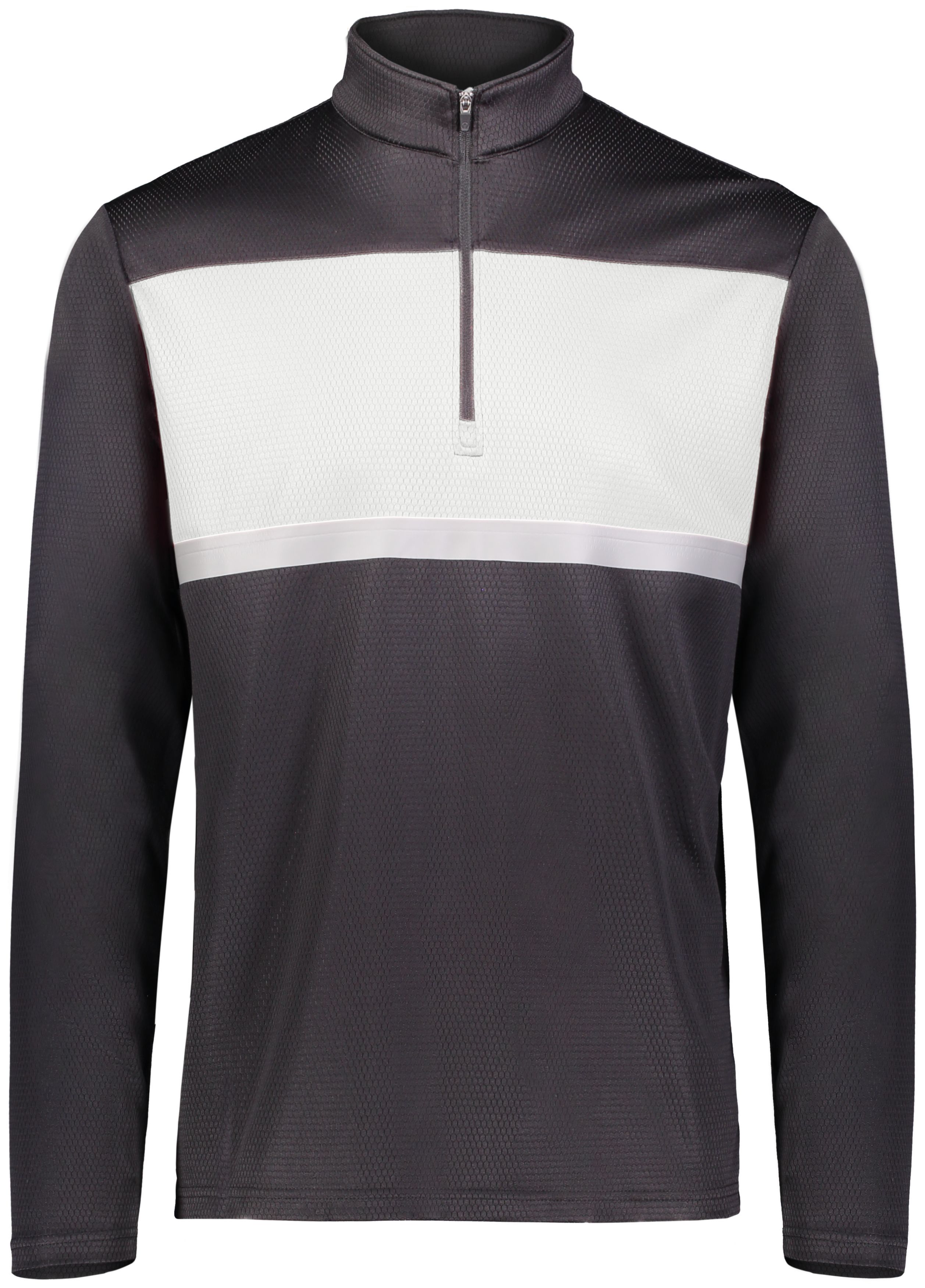 Holloway Prism Bold Quarter Zip Pullover in Black/White