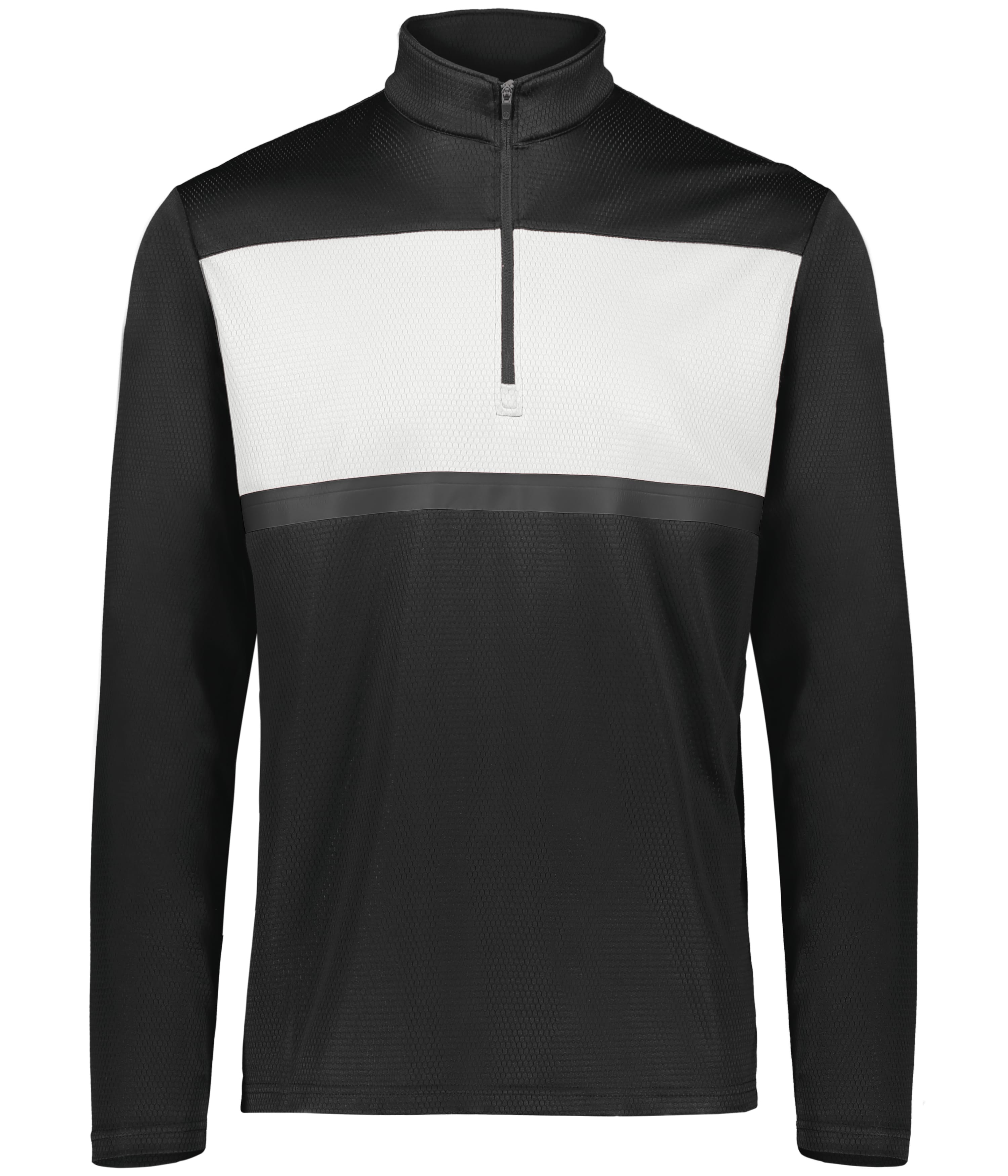Holloway Prism Bold Quarter Zip Pullover in Carbon/White