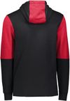 Am image of a Custom Holloway Youth All American Team Hoodie in Black/Scarlet Heather!