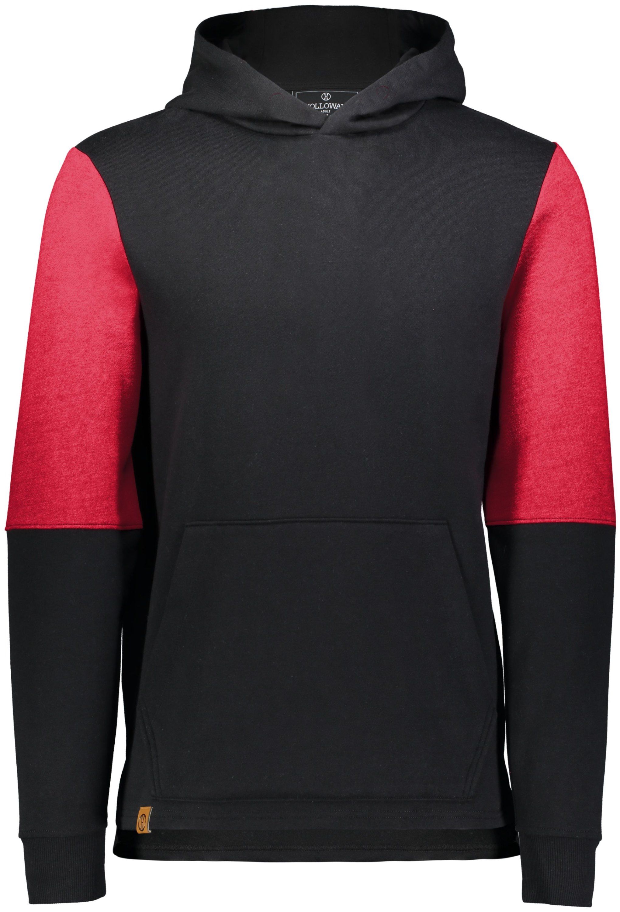 Holloway Youth All American Team Hoodie in Black/Scarlet Heather