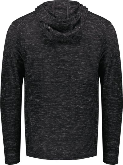 Am image of a Custom Holloway Monetary Hoodie in Black Heather!
