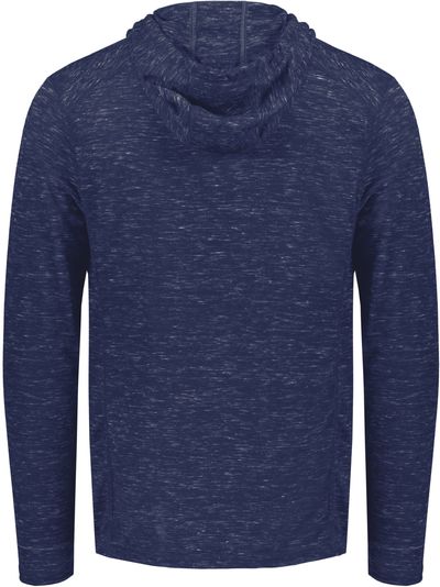 Am image of a Custom Holloway Monetary Hoodie in Navy Heather!
