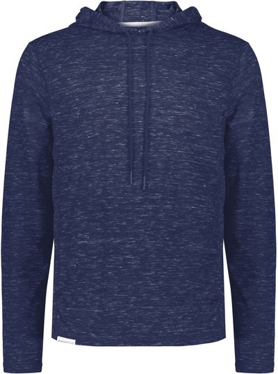 Am image of a Custom Holloway Monetary Hoodie in Navy Heather!