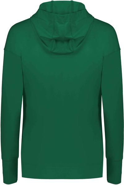 Am image of a Custom Holloway Ladies Ventura Soft Knit Hoodie in Dark Green!