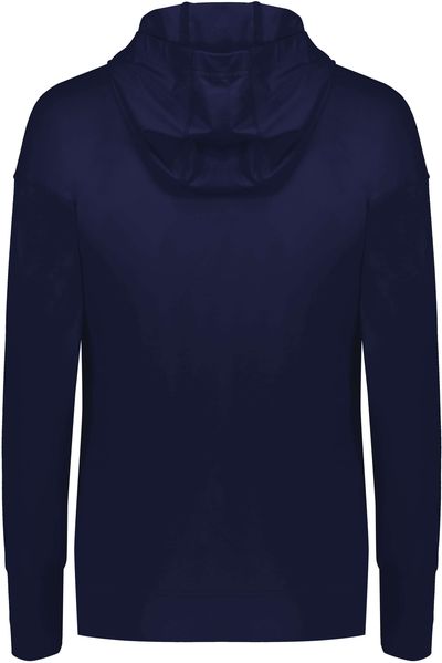 Am image of a Custom Holloway Ladies Ventura Soft Knit Hoodie in Navy!
