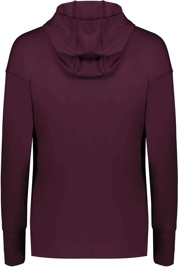 Am image of a Custom Holloway Ladies Ventura Soft Knit Hoodie in Maroon!