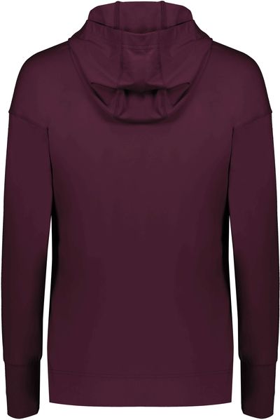 Am image of a Custom Holloway Ladies Ventura Soft Knit Hoodie in Maroon!