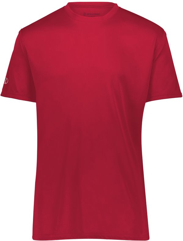 Am image of a Custom Holloway Momentum Tee in Scarlet!
