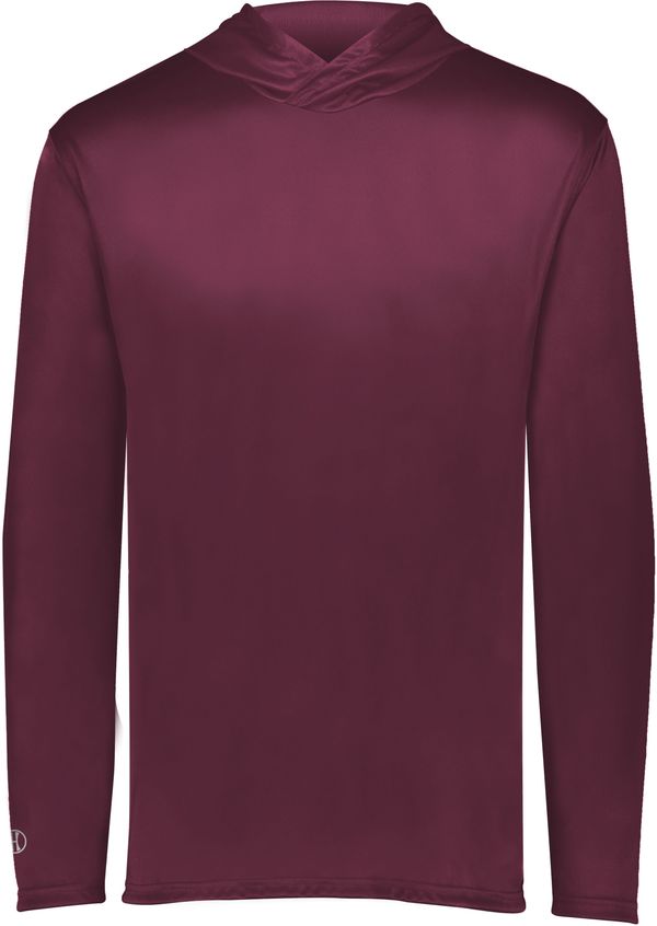 Am image of a Custom Holloway Momentum Hoodie in Maroon!
