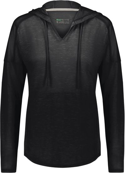 Am image of a Custom Holloway Ladies Monterey Hoodie in Black Heather!